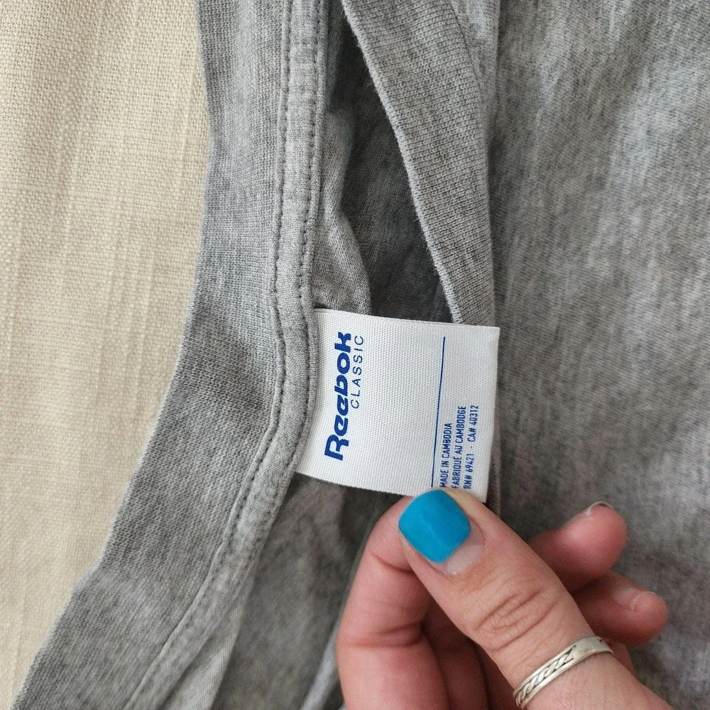 Reebok crop top grey sporty large - Picture 3 of 7